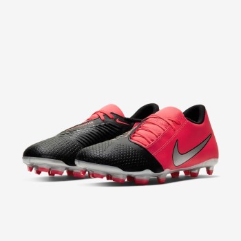 Nike PhantomVNM Club FG - Férfi Focicipő - Piros/Fekete/Metal Titán